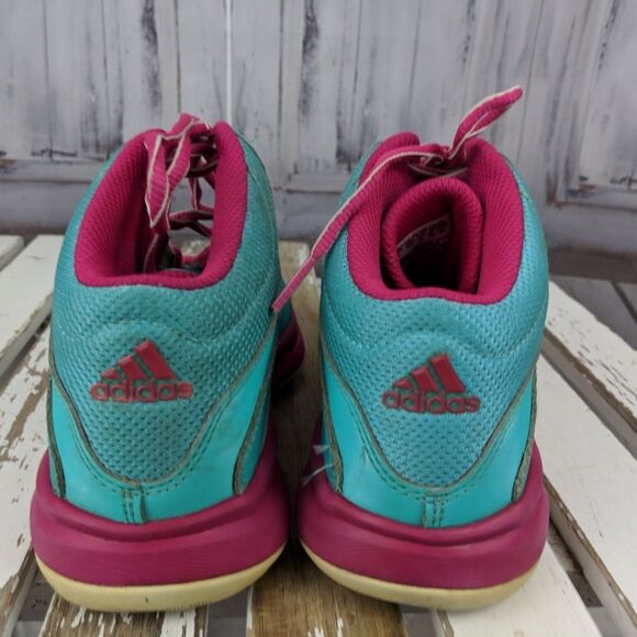 Adidas kids Q16038 shoes hi-tops sneakers green pi - Picture 5 of 8